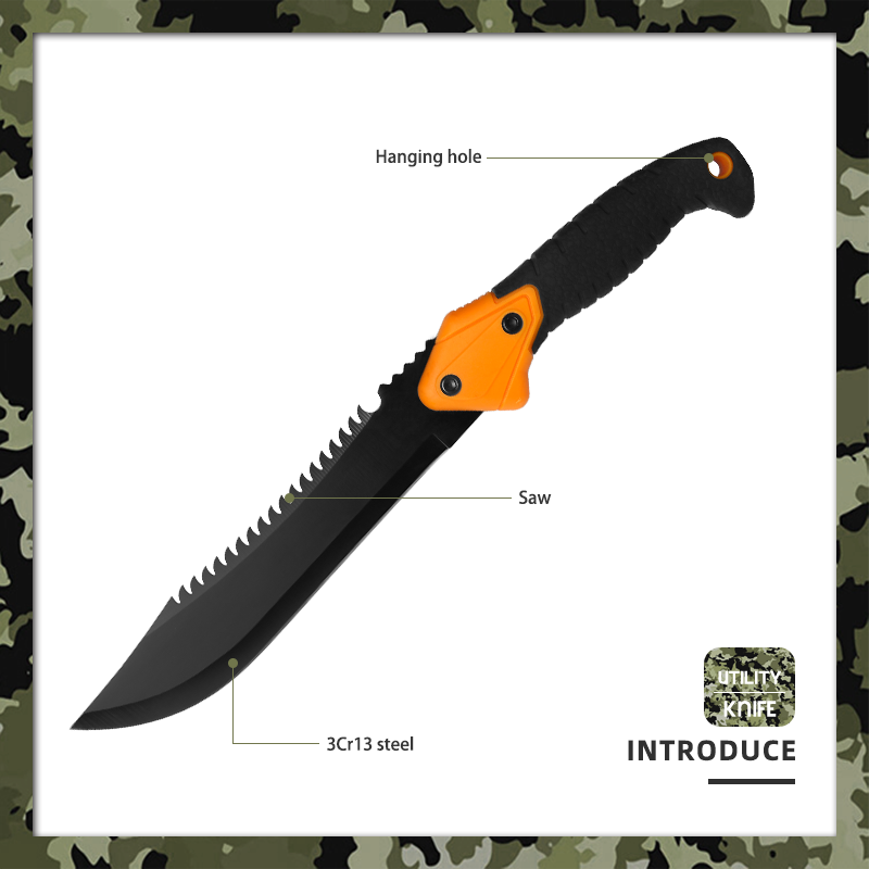 17.09" 3Cr13 Stainless Steel Multi-Functional Machete Knife