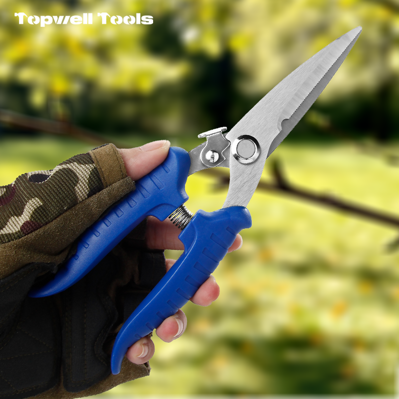 Industrial-Grade 3.0 Stock Pruning Shears Stainless Steel Smooth Edge for Household Fruit Picking Gardening Flower DIY