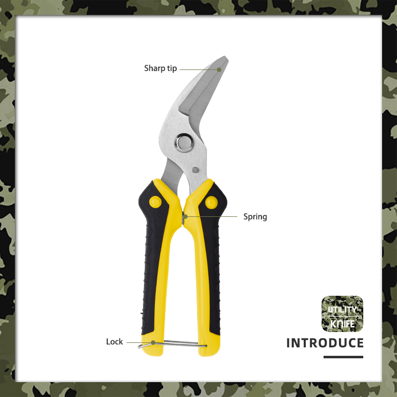 8.07" Heavy-Duty Bypass Pruning Shears - Stainless Steel Garden