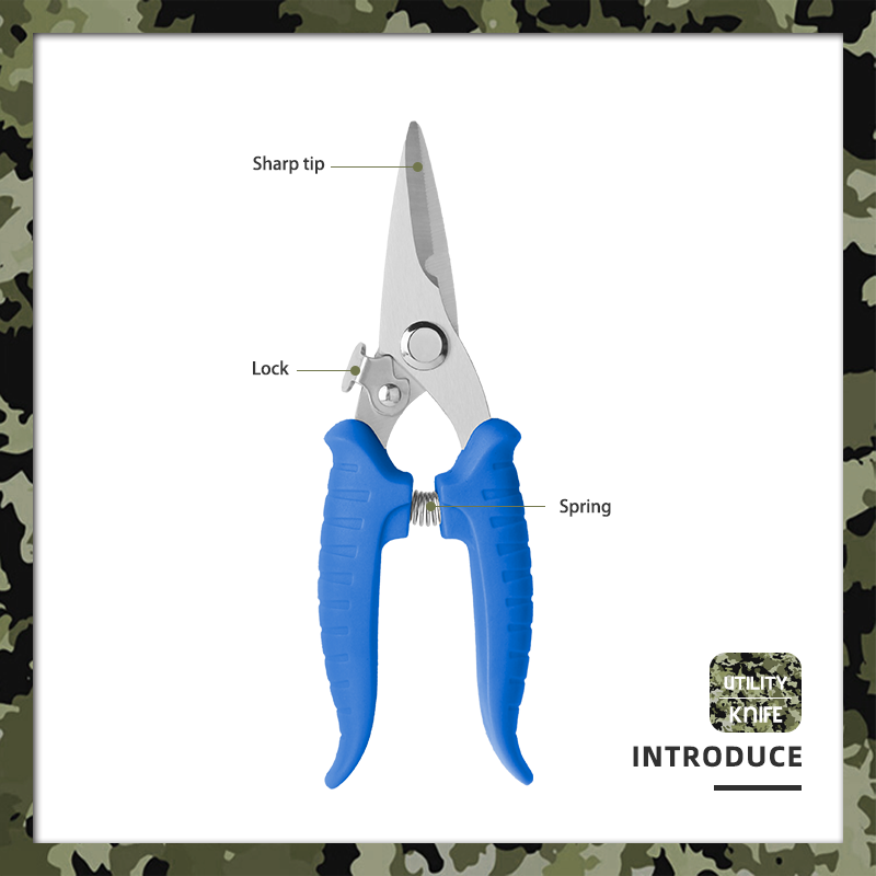 7-Inch Electrician Scissors Smooth Edge Laser Technology Stainless Steel Soft Grip Plastic Handle A+ Grade Cable Wire Pruner