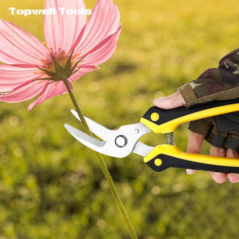 8.07" Heavy-Duty Bypass Pruning Shears - Stainless Steel Garden