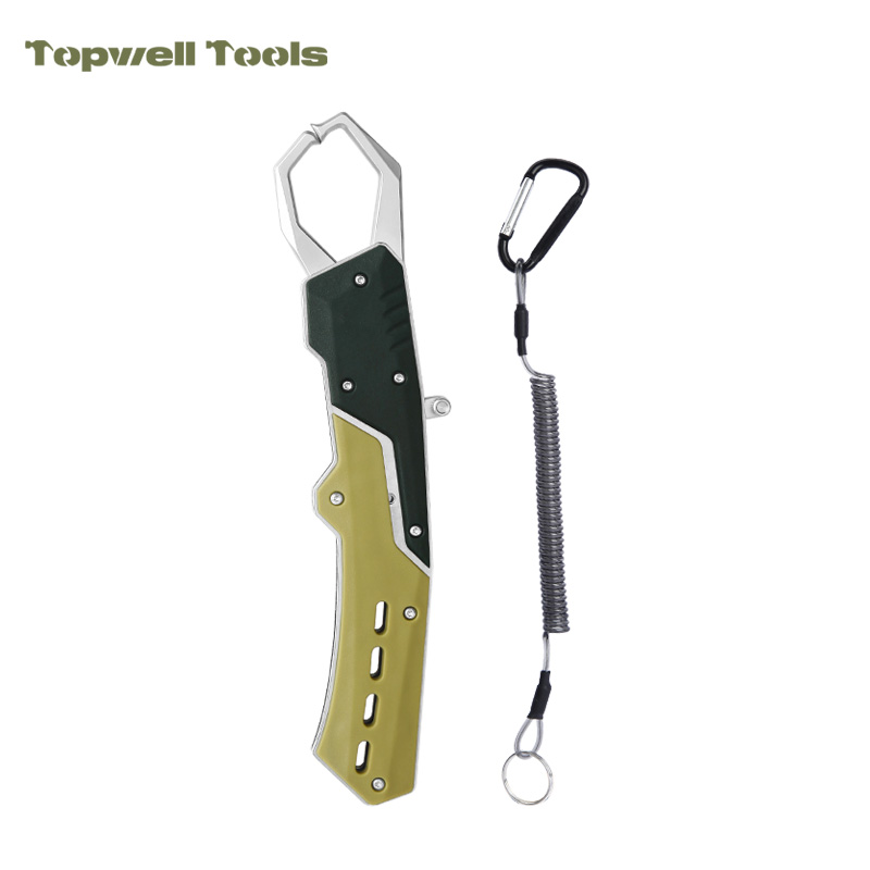  Tactical Foldable Fish Lip Gripper - Heavy Duty Aluminum Fishing Grabber 