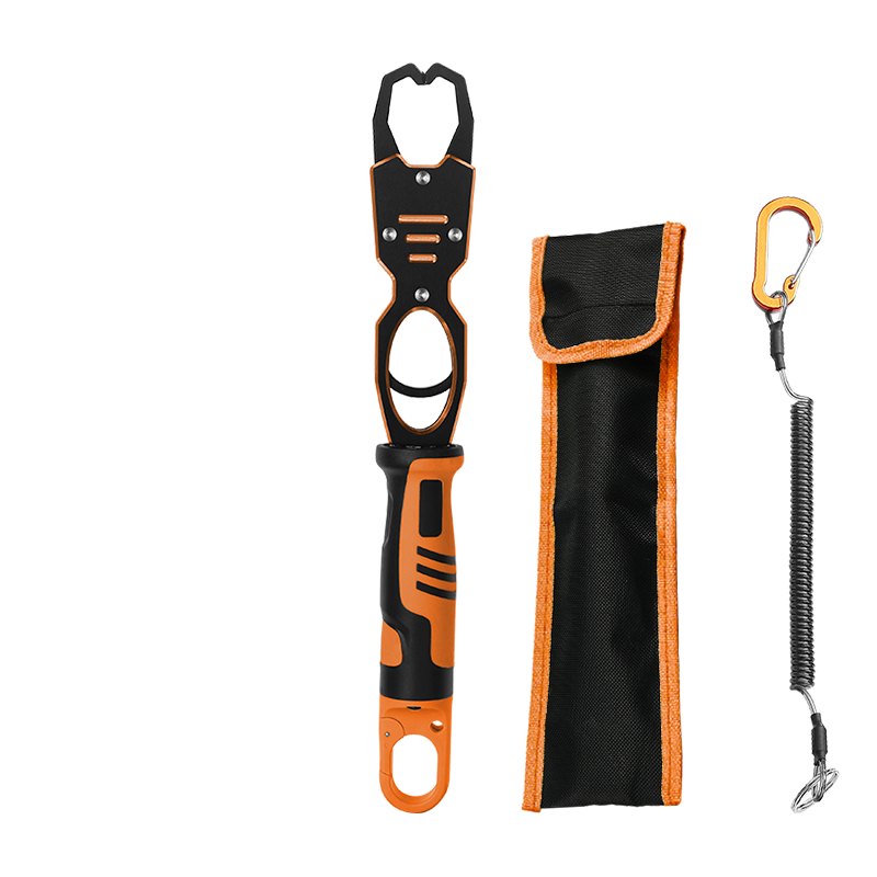 Professional Fish Lip Gripper with Built-in Weight Scale - Heavy Duty Aluminum Fishing Grabber Tool