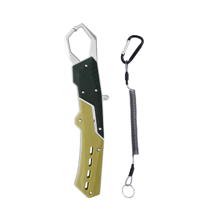  Tactical Foldable Fish Lip Gripper - Heavy Duty Aluminum Fishing Grabber 