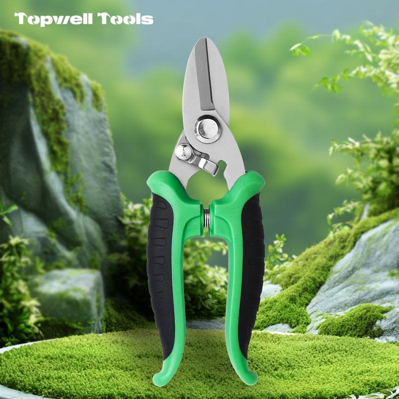 6.3-Inch Compact Heavy Duty Utility Shears - Stainless Steel Sharp Tip Snips 