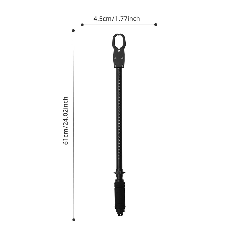 Professional 3-in-1 Fishing Lip Gripper with Built-in Weight Scale & Measuring Ruler