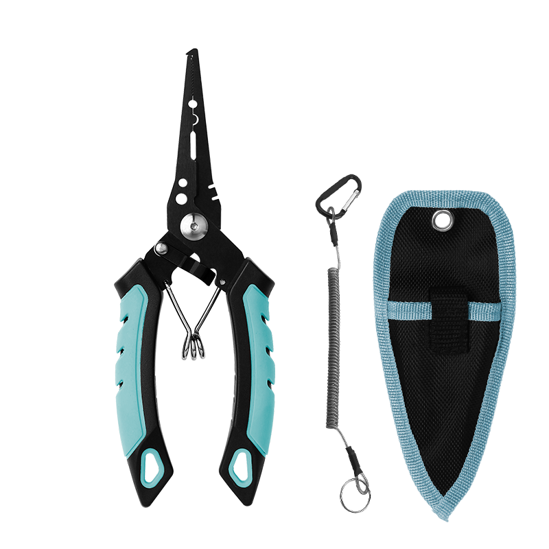 3-in-1 Professional Fishing Pliers & Multi-tool, Stainless Steel Split Ring Tool with Line Cutter