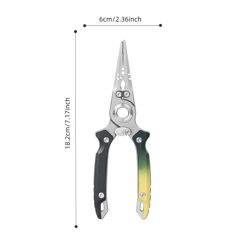 15-in-1 Fishing Multitool with Pocket Clip, Heavy Duty Stainless Steel Fishing Tool 