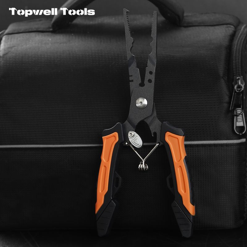 All-in-One Fishing Pliers with Survival Kit, Stainless Steel Multi-tool with Fire Starter