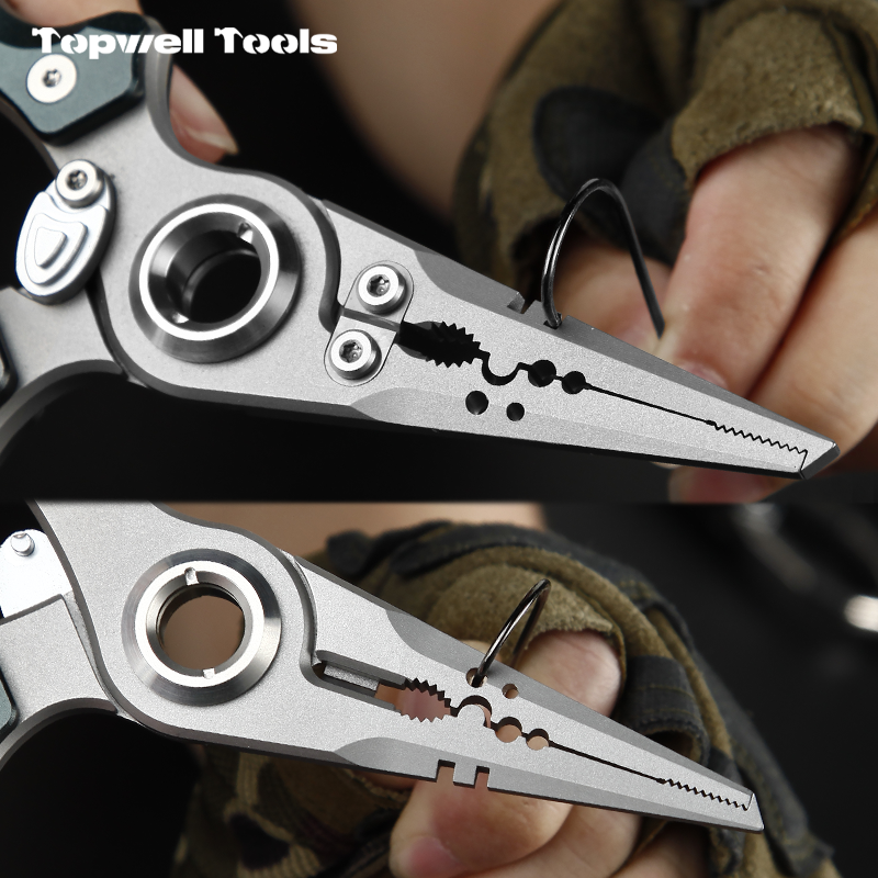 15-in-1 Fishing Multitool with Pocket Clip, Heavy Duty Stainless Steel Fishing Tool 