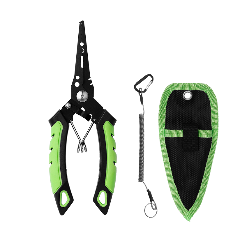 3-in-1 Professional Fishing Pliers & Multi-tool, Stainless Steel Split Ring Tool with Line Cutter