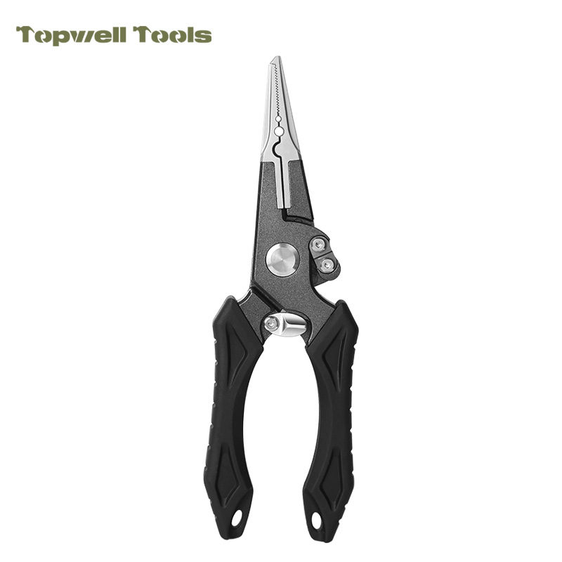 Aluminum Fishing Pliers with Tungsten Carbide Line Cutters - Split Ring Tool