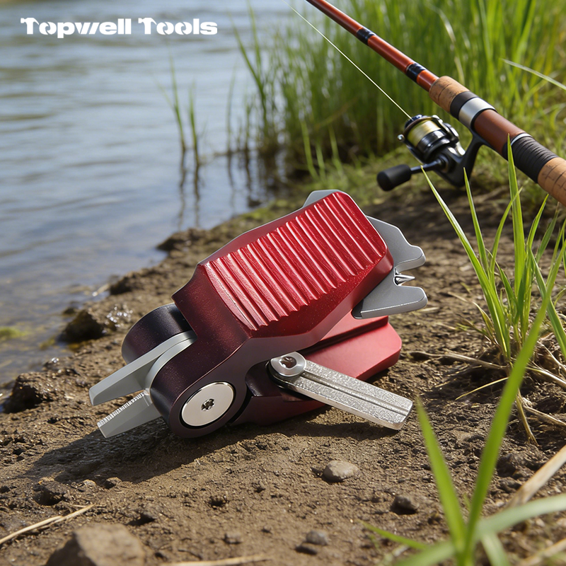 Professional Fishing Pliers & Compact Multi-Tool Combo - Aluminum Split Ring Tool 