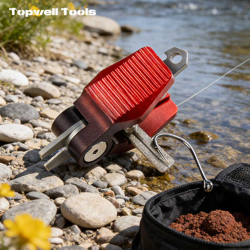 Professional Fishing Pliers & Compact Multi-Tool Combo - Aluminum Split Ring Tool 