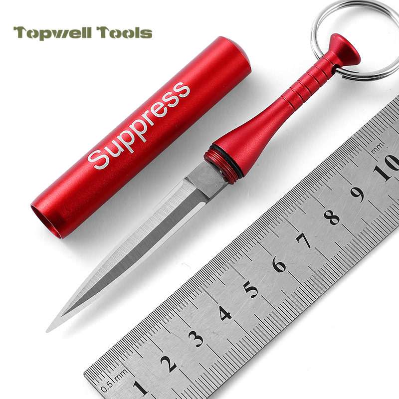 Aluminum Alloy Double-edged Blade Portable Lightweight Easy Carry Mini Outdoor Pocket Baseball Knife for Camping Survival