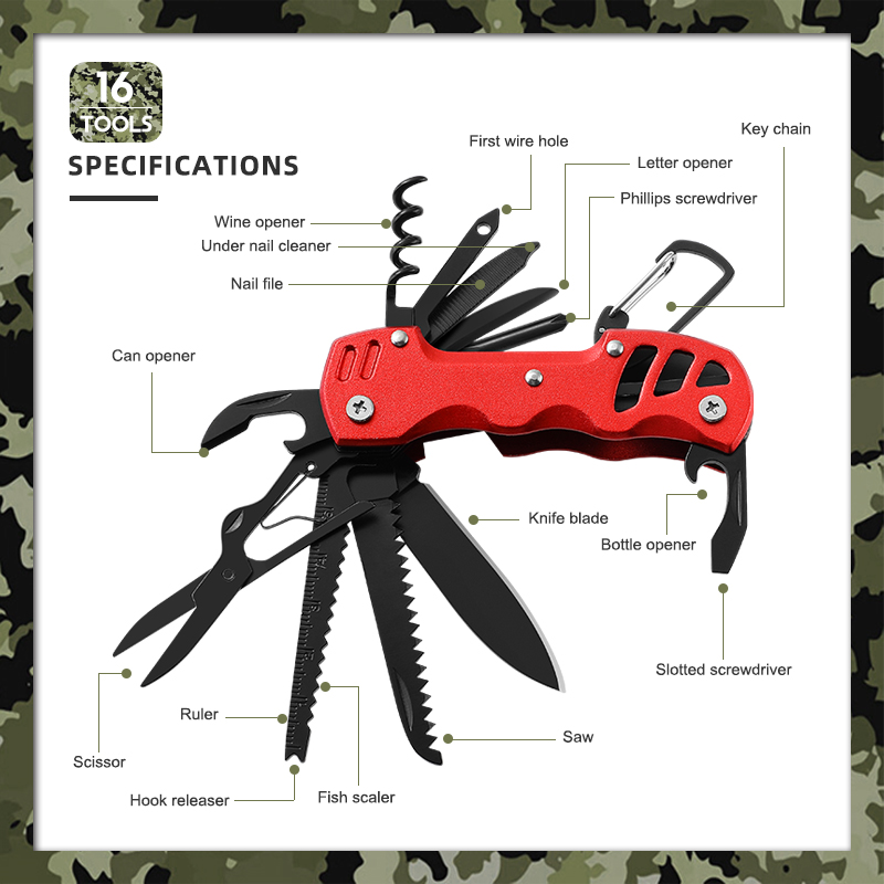 Hunting Tactical Knife Outdoor EDC Keychain Pocket Camping Outdoor Knives Cutter Multi-Tool Knives