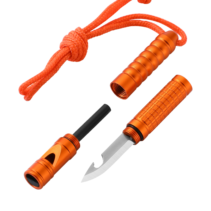 3 in 1 Multifunctional Survival Stainless Steel Mini Knife With Whistle,Bottler Opener,Knife for Self-defense Daily Practicality