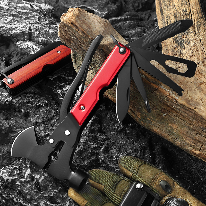 Multi-functional Stainless Steel Survival Axes Hammer for Hiking Camping