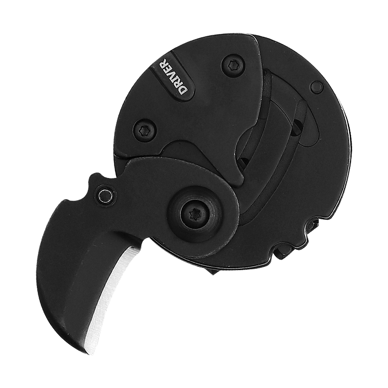 7-in-1 Keychain Multitool, Portable Round Folding Pocket Knife