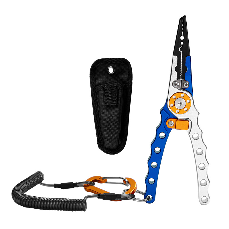  Professional Aluminum Fishing Pliers with Split Ring Tip & Tungsten Carbide Line Cutters 