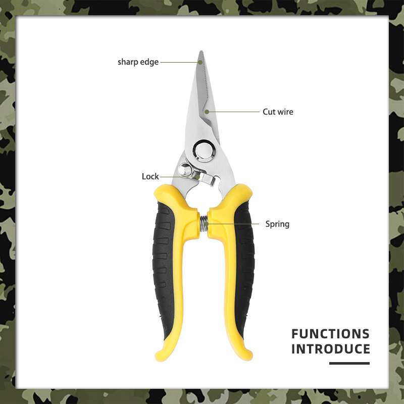 Professional Heavy Duty Utility Shears - Stainless Steel Sharp Edge 