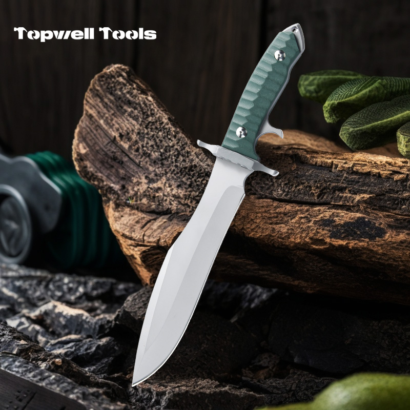 Heavy Duty Hunting Fixed Blade Knife - 420 Stainless Steel Full Tang