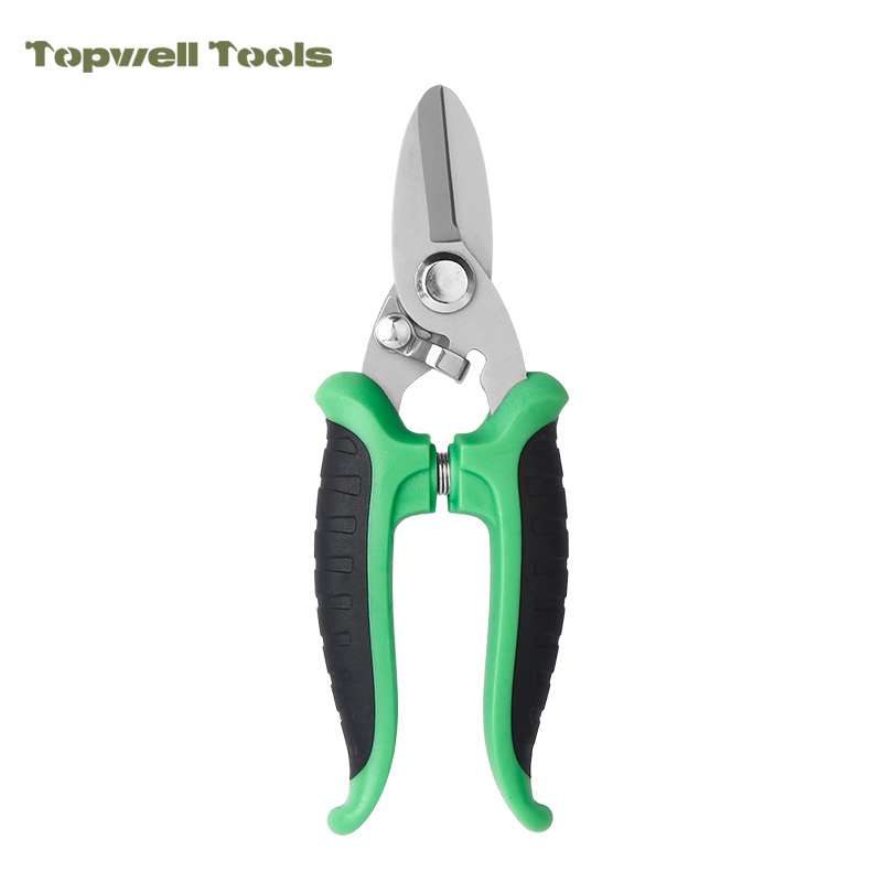 6.3-Inch Compact Heavy Duty Utility Shears - Stainless Steel Sharp Tip Snips 