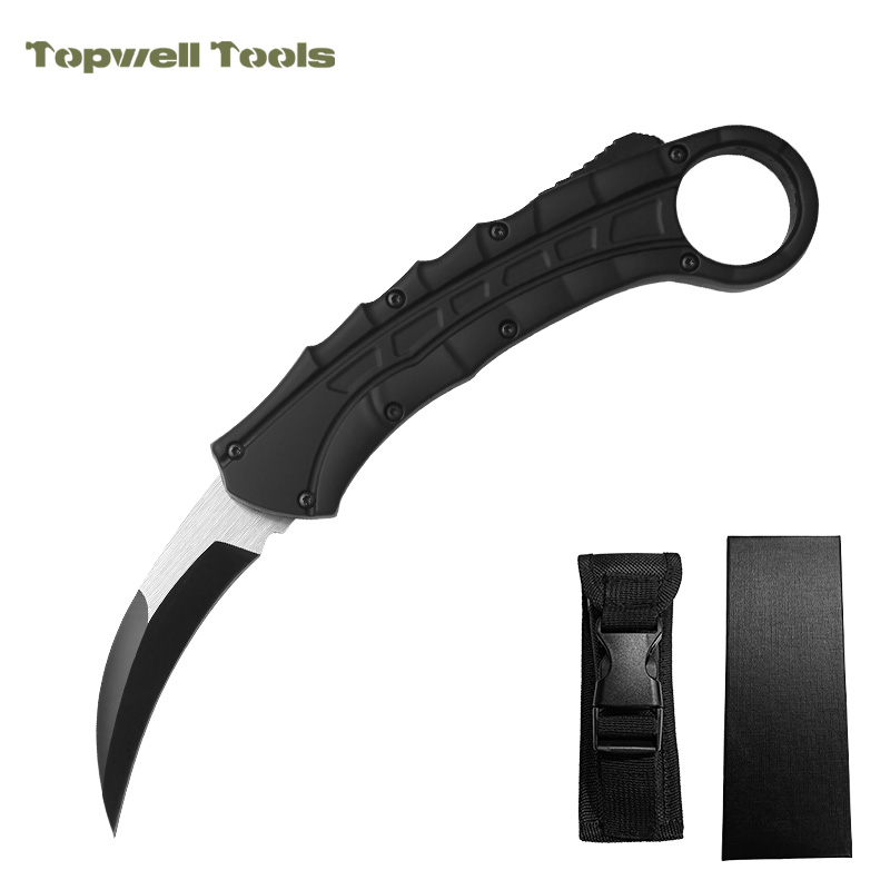 8.58" Automatic Karambit Knife - 420 Stainless Steel Blade with Aluminum Handle 8.58" Automatic Karambit Knife - 420 Stainless Steel Blade with Aluminum Handle