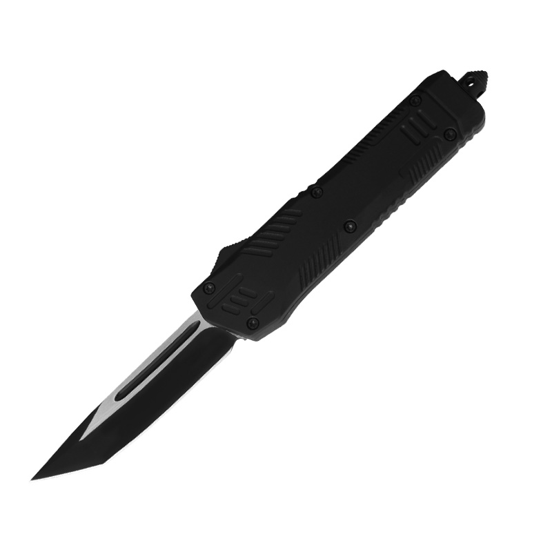 9.06" Tactical OTF Automatic Knife - 420 Stainless Steel Tanto Blade with Aluminum Alloy Handle & Integrated Window Breaker 9.06" Tactical OTF Automatic Knife - 420 Stainless Steel Tanto Blade with Aluminum Alloy Handle & Integrated Window Breaker