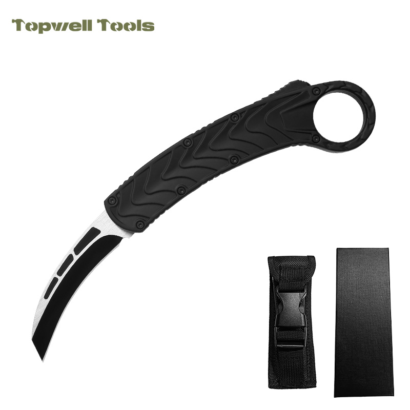 Automatic Karambit Knife - 420 Stainless Steel Hawkbill