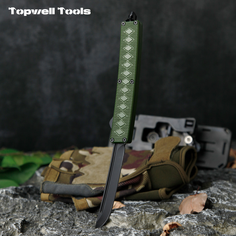Olive Green Tactical OTF Automatic Knife Olive Green Tactical OTF Automatic Knife