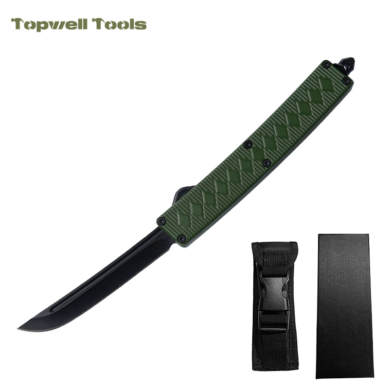 Olive Green Tactical OTF Automatic Knife