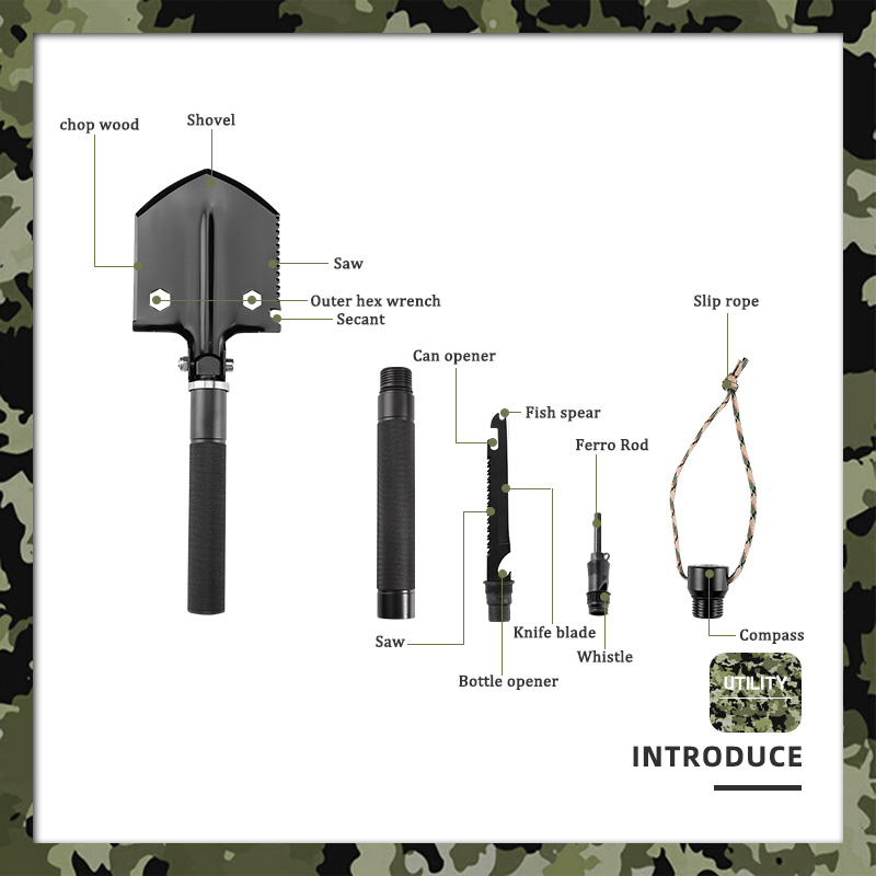Ultimate Multi-Functional Tactical Survival Shovel Ultimate Multi-Functional Tactical Survival Shovel