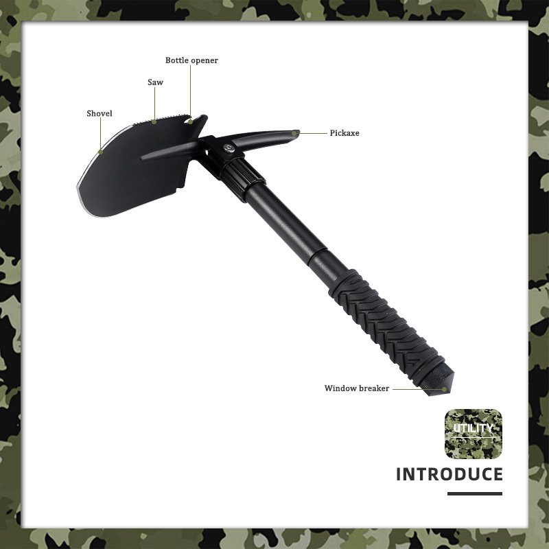 6-in-1 Compact Folding Camping Shovel and Pickaxe 6-in-1 Compact Folding Camping Shovel and Pickaxe