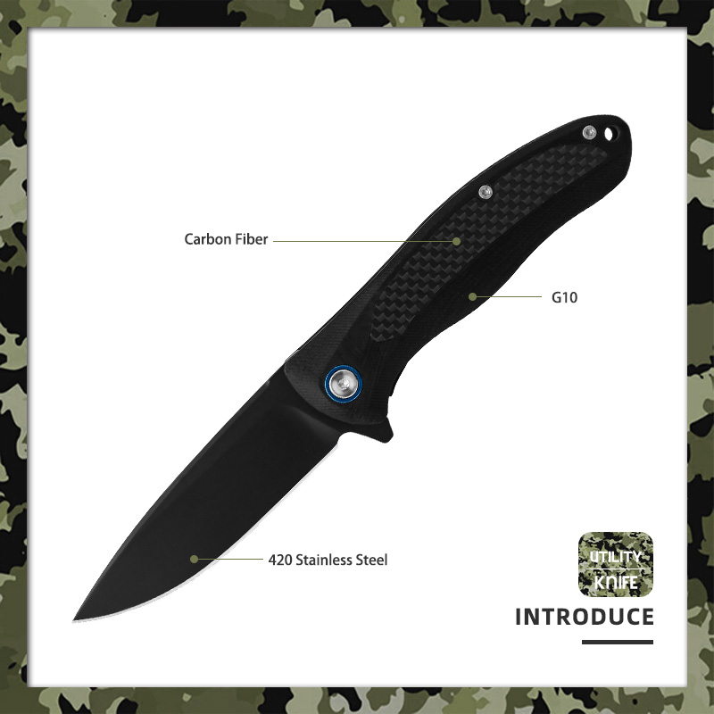 G10 and Carbon Fiber Handle – 420 Stainless Steel Pocket Utility Tool G10 and Carbon Fiber Handle – 420 Stainless Steel Pocket Utility Tool