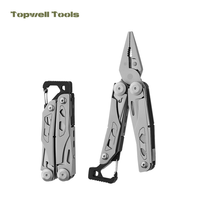 Stainless Steel 10-in-1 Carabiner Multi-Tool Pliers