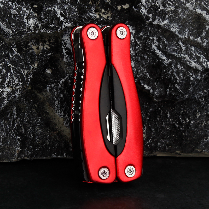 12-in-1 Red & Black Outdoor Multi-Tool Pliers 12-in-1 Red & Black Outdoor Multi-Tool Pliers