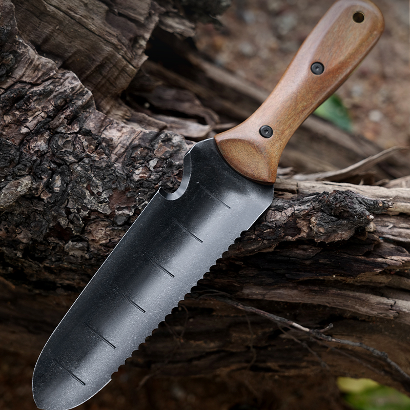 12" Heavy Duty Gardening Trowel with Ipe Wood Handle & Nylon Sheath