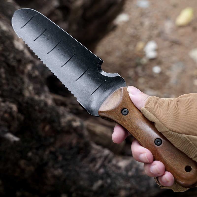 12" Heavy Duty Gardening Trowel with Ipe Wood Handle & Nylon Sheath
