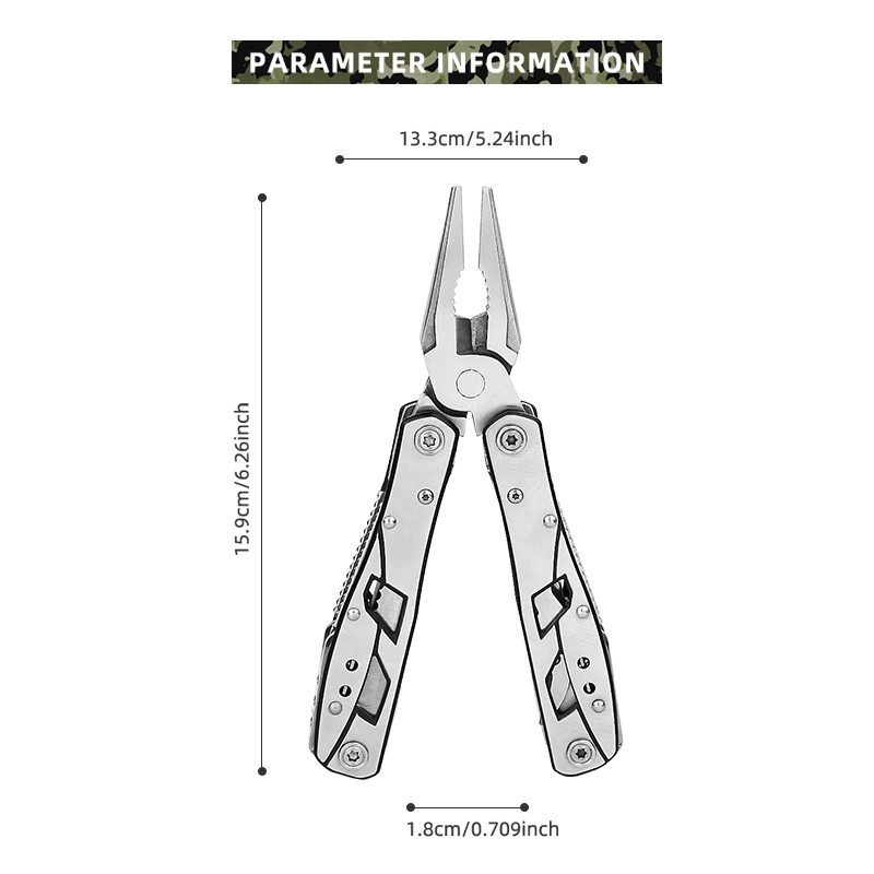 Heavy Duty 2Cr13 Stainless Steel Pocket Multi-Tool for Camping Heavy Duty 2Cr13 Stainless Steel Pocket Multi-Tool for Camping