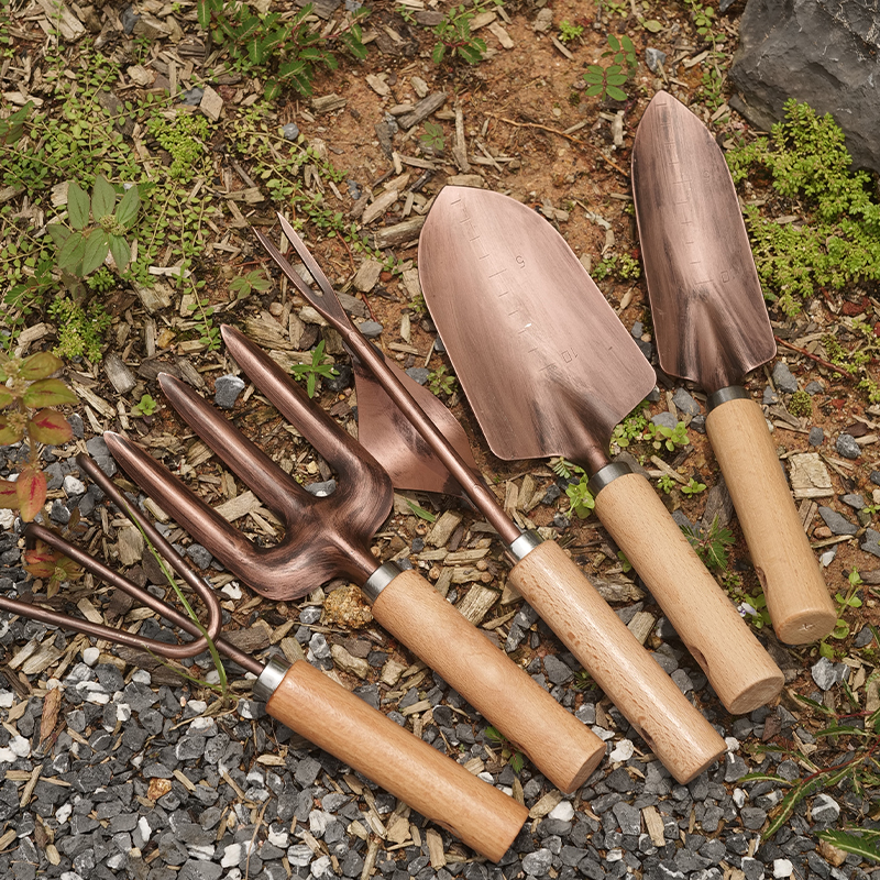 5 Piece Antique Bronze Garden Tool Set