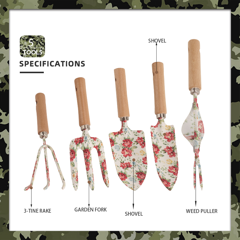5-Pack Ergonomic Garden Tools Set 5-Pack Ergonomic Garden Tools Set
