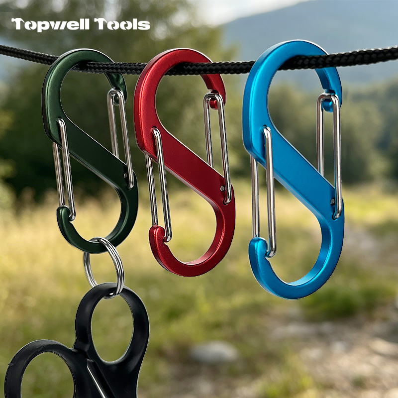 Heavy Duty S Carabiner Clips Pack, 10.5g Lightweight Key Organizer Hooks Heavy Duty S Carabiner Clips Pack, 10.5g Lightweight Key Organizer Hooks