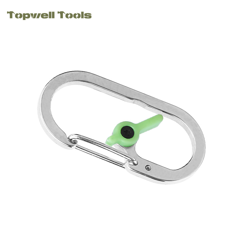 Mini Carabiner Clip with Manual Center Lock, 10.5g Ultra-Lightweight 420 Stainless Steel Gear Clip Mini Carabiner Clip with Manual Center Lock, 10.5g Ultra-Lightweight 420 Stainless Steel Gear Clip