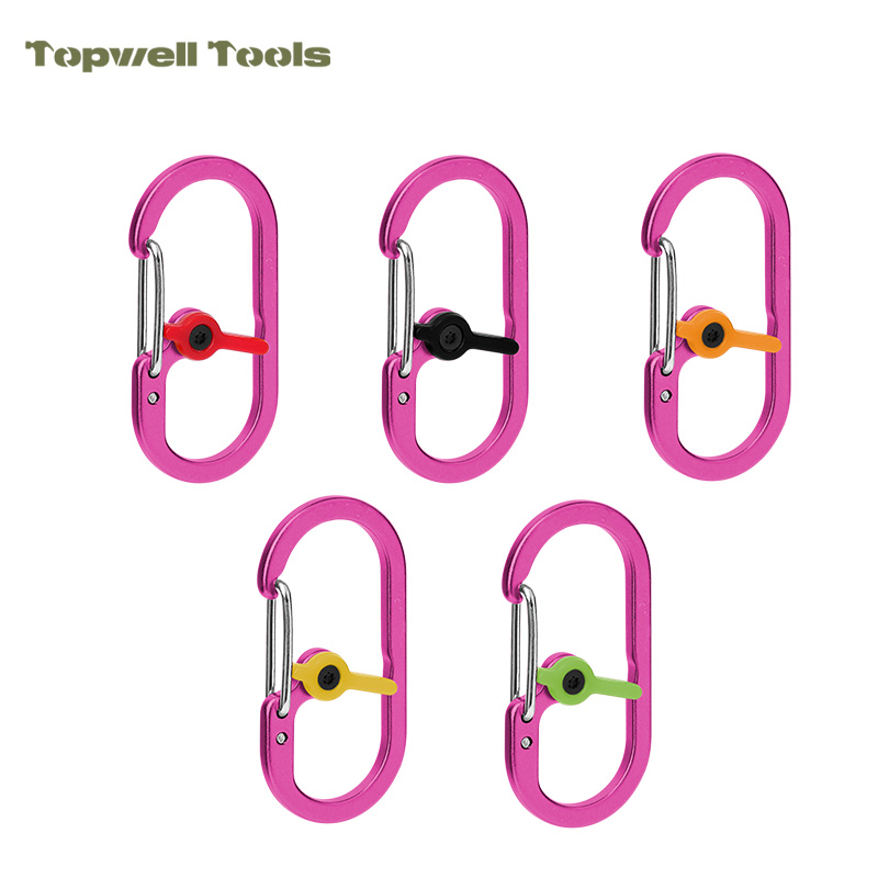 Mini Aluminum Carabiner Clip with Manual Center Lock Mini Aluminum Carabiner Clip with Manual Center Lock