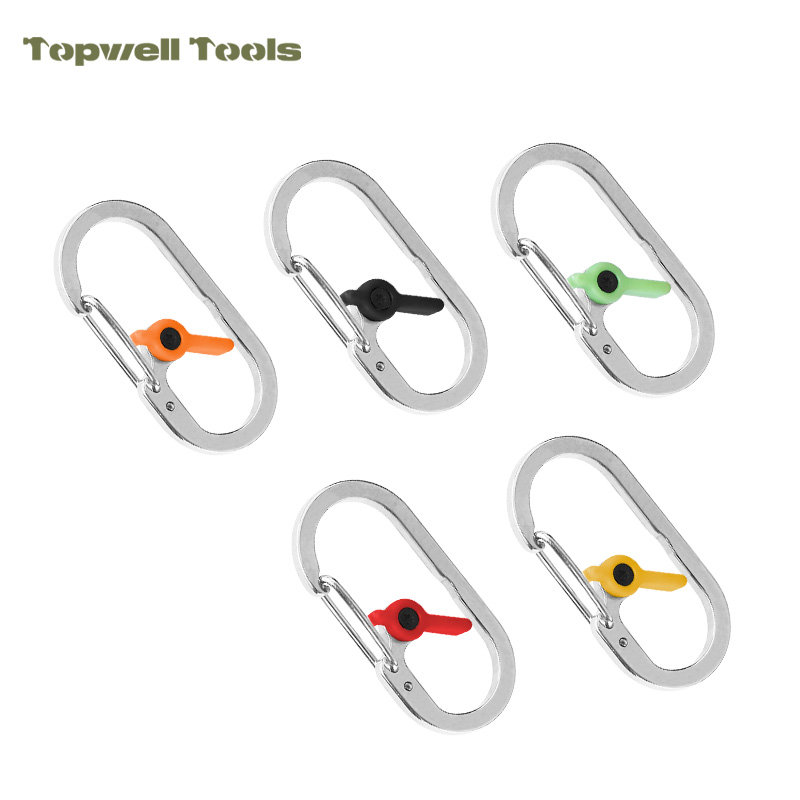 Mini Carabiner Clip with Manual Center Lock, 10.5g Ultra-Lightweight 420 Stainless Steel Gear Clip Mini Carabiner Clip with Manual Center Lock, 10.5g Ultra-Lightweight 420 Stainless Steel Gear Clip