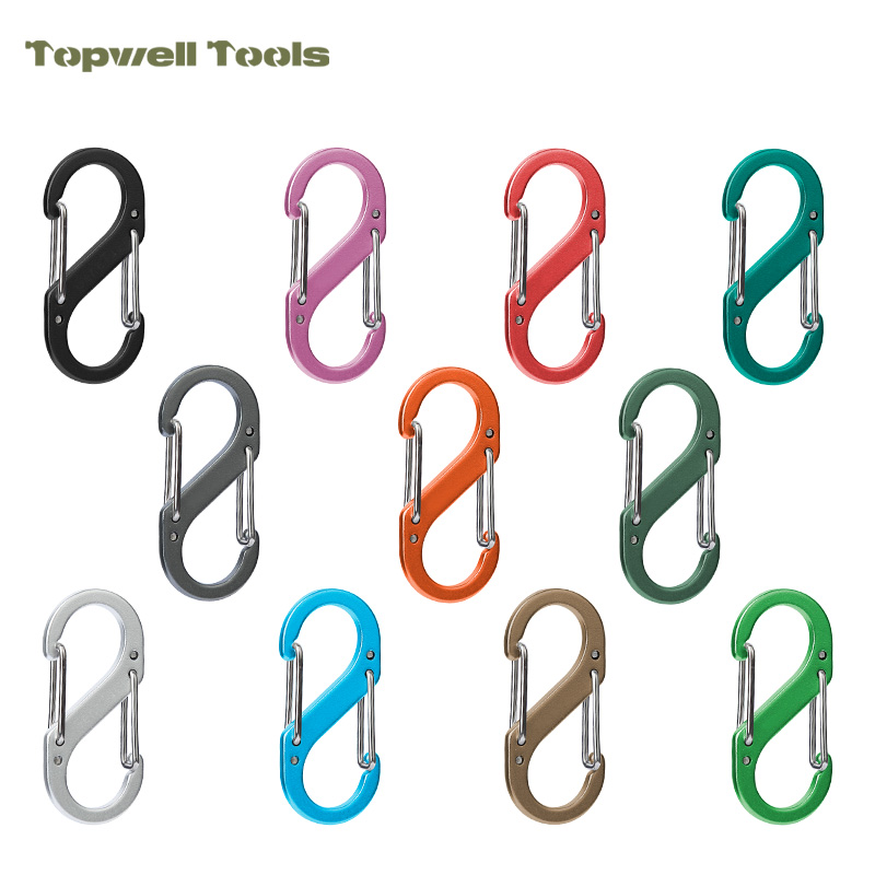 1.97&rdquo; S-Type Aluminum Carabiner Clips