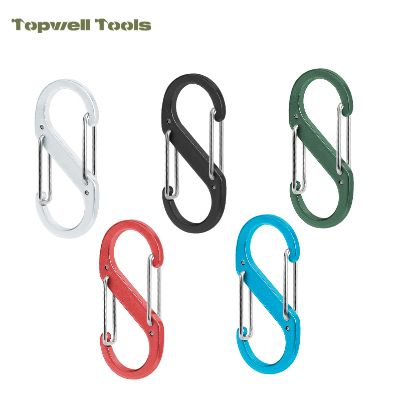 Heavy Duty S Carabiner Clips Pack, 10.5g Lightweight Key Organizer Hooks