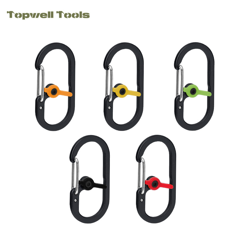 Mini Aluminum Carabiner Clip with Manual Center Lock Mini Aluminum Carabiner Clip with Manual Center Lock
