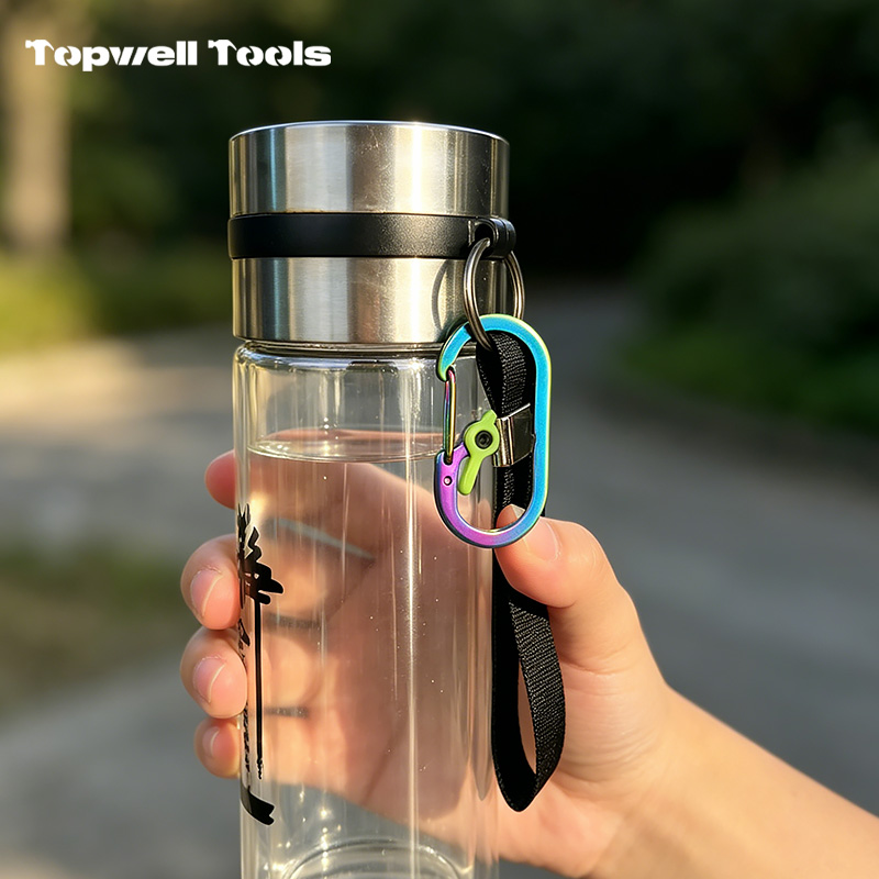 Mini Carabiner Clip with Manual Center Lock, 10.5g Ultra-Lightweight 420 Stainless Steel Gear Clip Mini Carabiner Clip with Manual Center Lock, 10.5g Ultra-Lightweight 420 Stainless Steel Gear Clip